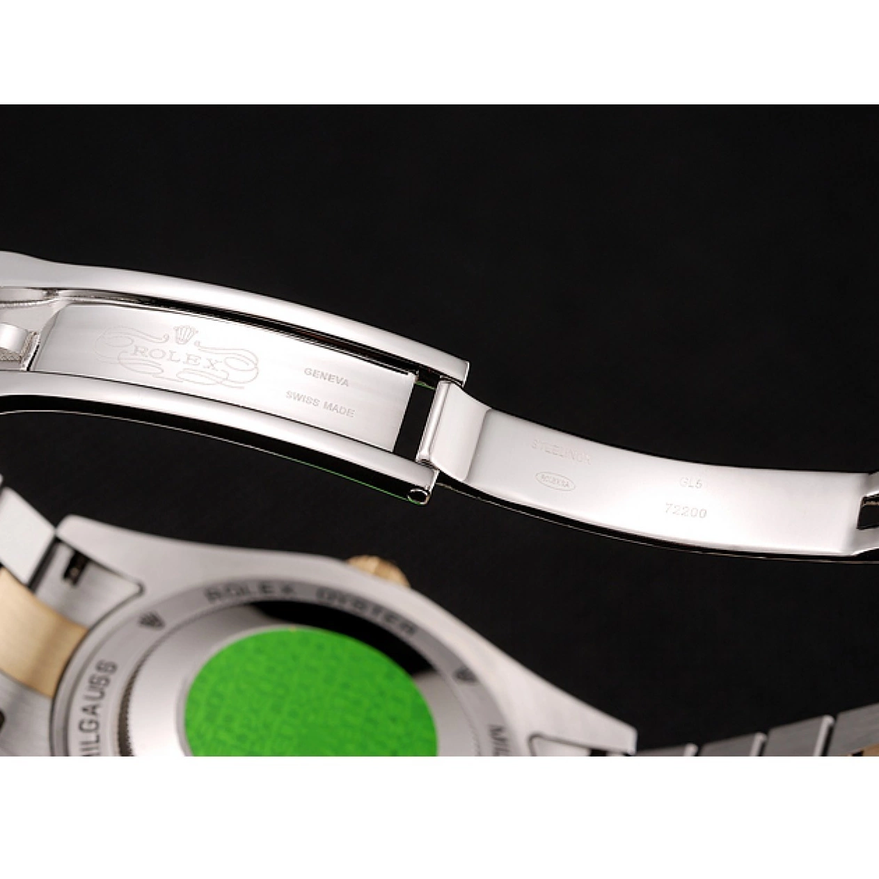 Aaa fake watches Day-Date Swiss Diamond Dial 1453974 Two Gold Tone Bracelet Rolex Stainless Steel Champagne Case 0614